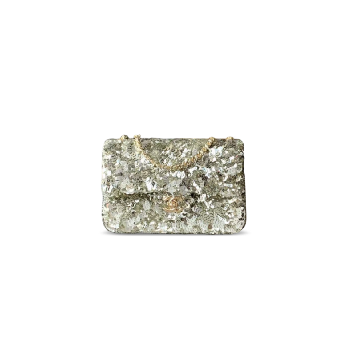 CHANEL MASTER SEQUINED MINI CLASSIC FLAP BAG AS6171 (21*14*8cm)